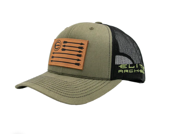 Elite Leather Flag Patch Hat