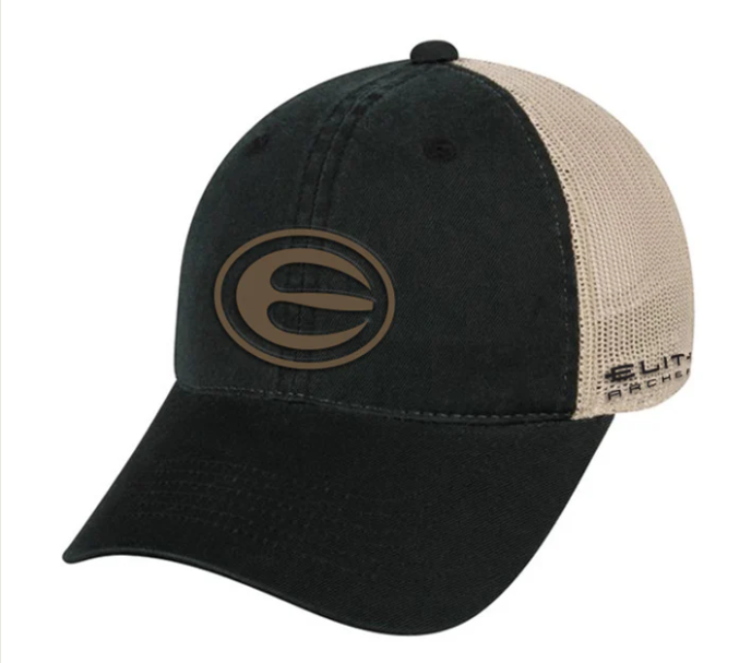 Elite Team Black/Tan Puff Stitch Hat