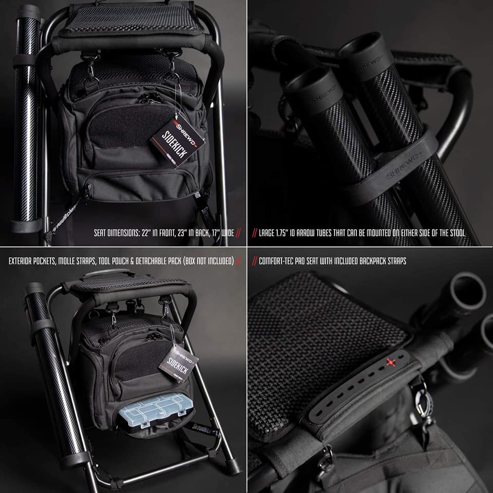 Shrewd SideKick Shooter Stool - Black