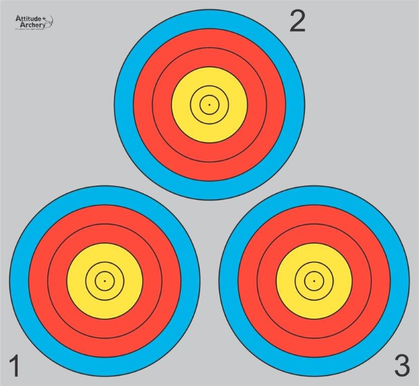 Maple FT-40cm 3 Spot Grey "Vegas" Target Face