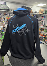 Attitude Archery Fleecy Hoodie Black / Blue