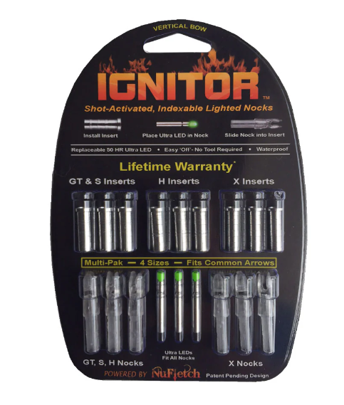 NuFletch Ignitor Lighted Nocks for Vertical Bows