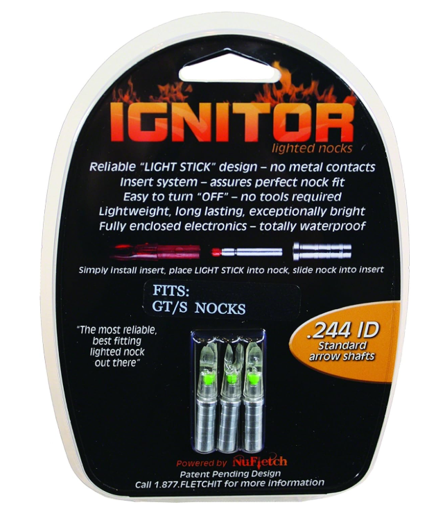 NuFletch Ignitor Lighted Nocks for .244" ID Arrows
