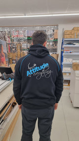 Attitude Archery Fleecy Hoodie Black / Blue