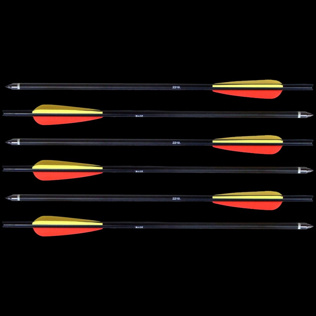 MK Crossbow Fletched Aluminium 16" Bolts 6 pack