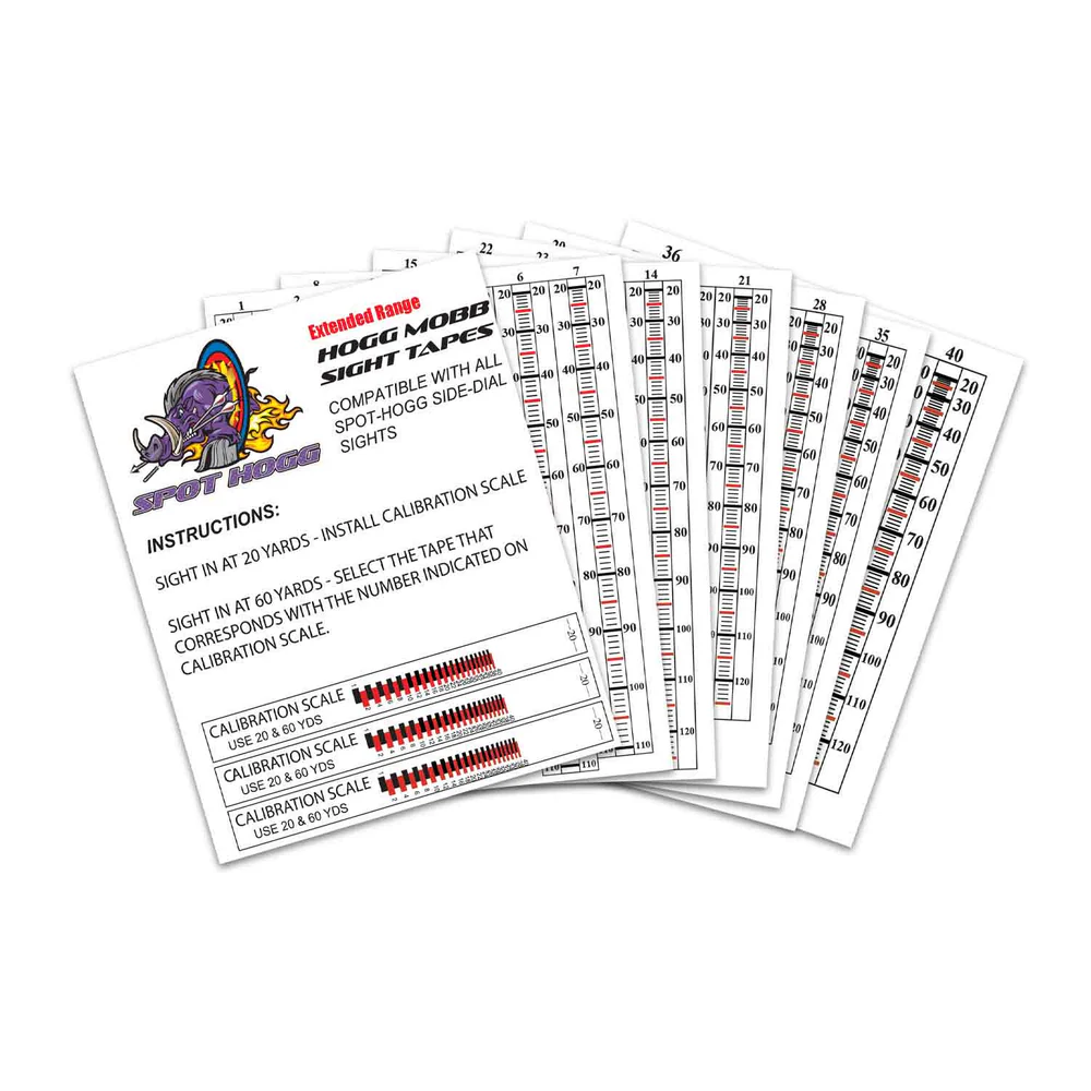 Spot Hogg Extended Range Sight Tapes (120 yds)